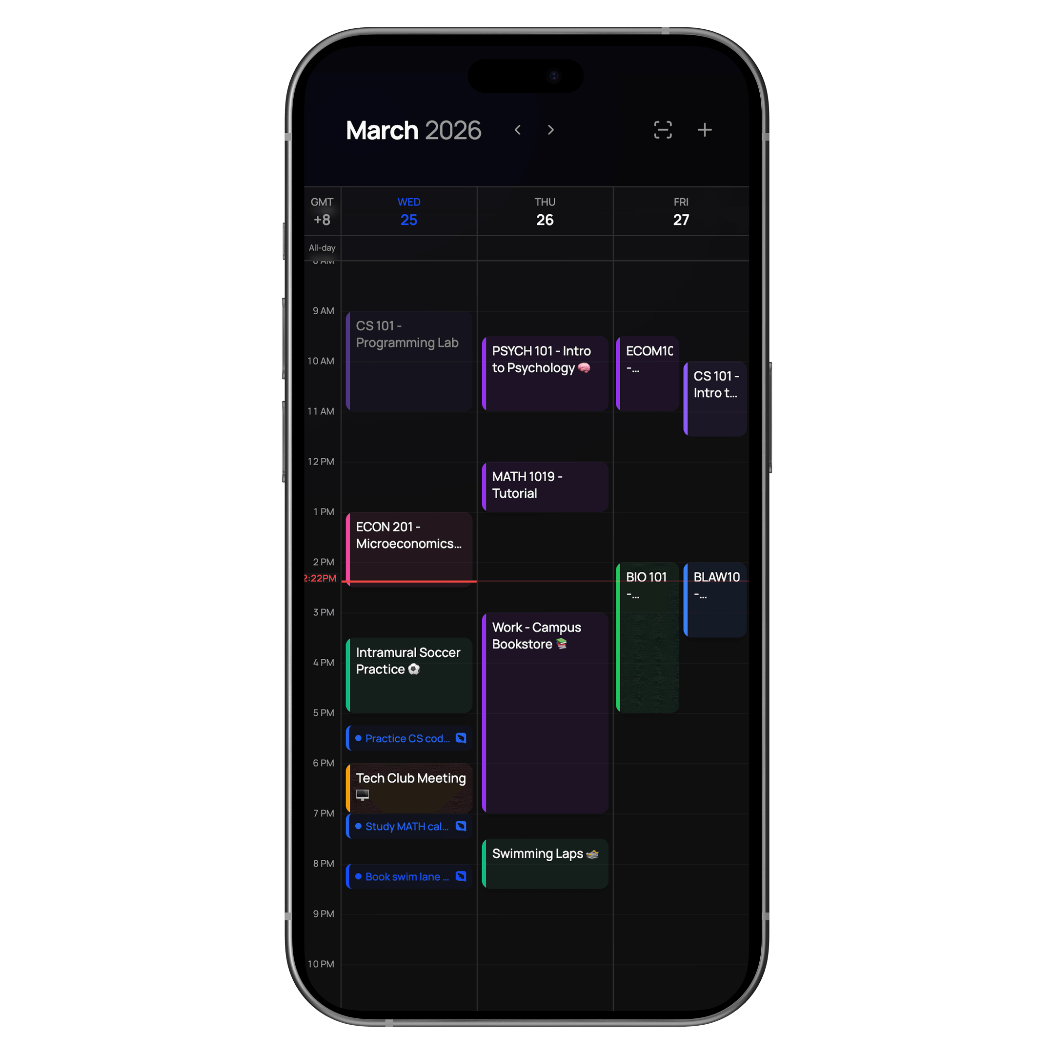 Complete calendar with all events